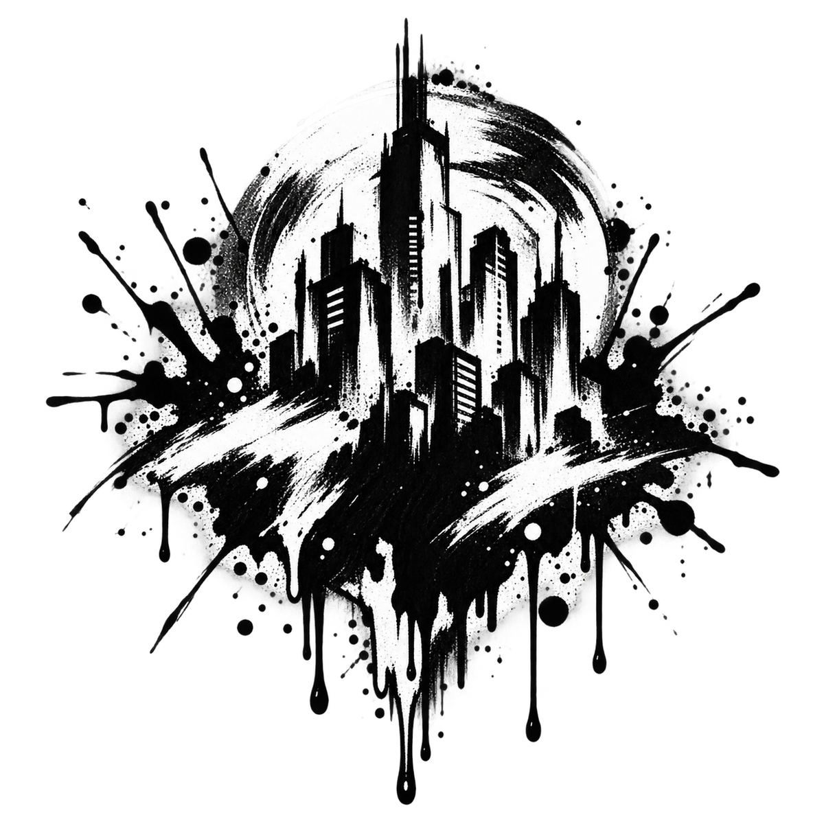 Ciudad Manchada - Camiseta - diseño